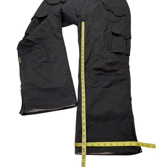 Turbine TRBN Ski Snow Cargo Pants Mens Medium Black Insulated Nylon Ankle Zip - Picture 12 of 12